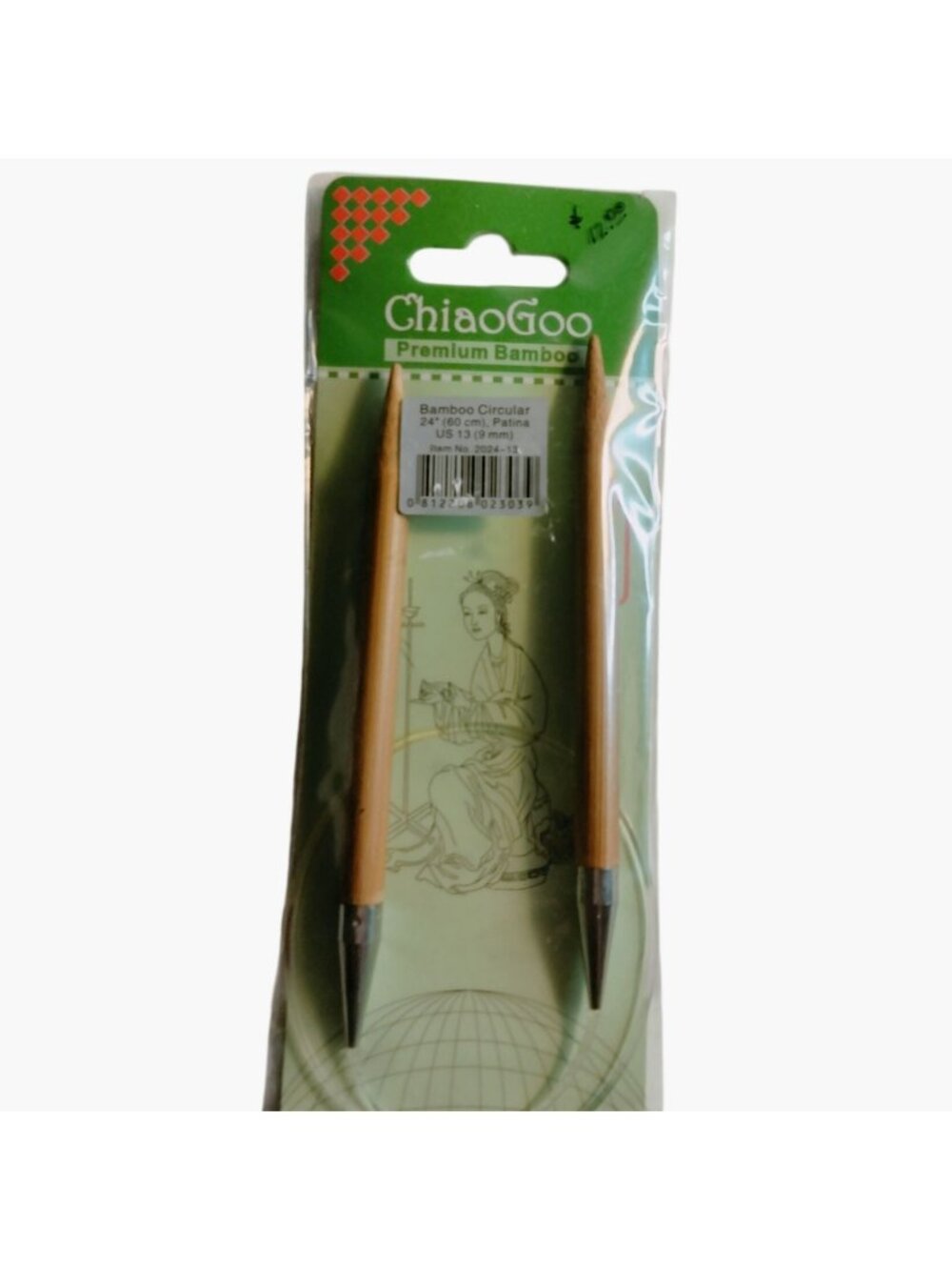 ChiaoGoo Bamboo Circular Knitting Needles 24 inch US Size 13 Premium Quality